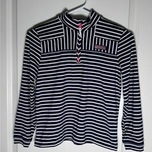 Vineyard Vines Navy and White Striped Pullover